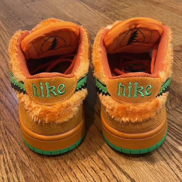 Men’s Nike SB Dunk Low x Grateful Dead Orange Bear 2020 Sneakers. Size 10. - Picture 17 of 17